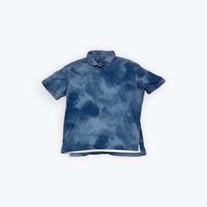 Rodd & Gunn Mens Blue Tie Dye Cotton Polo Shirt Original Fit Short Sleeve M